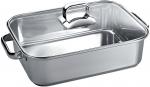 ARDEBO.de Siemens HZ390011 Bräter, 6,5l, induktionsgeeignet, Edelstahl