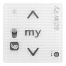 Somfy Smoove io Pure Shine Funk-Wandsender für Rollladenmotor RS100, ohne Rahmen, transparent (1811315)