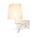 SLV SOMNILA FLEX Indoor LED Wandaufbauleuchte 3000K, Version links, inkl. USB Anschluss, weiß (1003459)