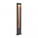 ARDEBO.de SLV FLATT POLE 100 Outdoor LED Stehleuchte, 3000K, IP65, anthrazit/braun (1002959)