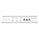 SLV 1Phasen-Hochvolt-Set dreiflammig, LED, inkl. 2x1 m Hochvoltschiene, 3xPurileuchtkopf, Längsverbinder, 2 Endkappen, 3x Dekoring, 3x LED GU10 Leuchtmittel, weiß (143191)