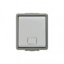 ARDEBO.de Siemens DELTA fläche IP44 AP Kontrollschalter für Wechselschaltung, mit Fenster und LED 10A 250V, 66x75mm (5TA4710)