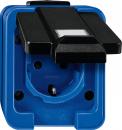 ARDEBO.de Merten SCHUKO-Steckdose mit Informationsfeld, Serie Schlagfest, 1fach, blau (279091)