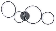 ARDEBO.de Trio Rondo Deckenleuchte, 37W, 3000K, 3300lm, schwarz matt (622610432)