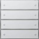 Gira 2034112 Tastsensor 3 Komfort 4fach, Reinweiß glänzend, Flächenschalter