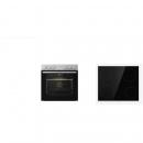Gorenje BC6715E02XK+ECD641BX Einbau-Herset mit Glaskeramikkochfeld (BC6715E02XK+ECD641BX), 60cm breit, Umluft, Pizza Funktion, Edelstahl/Schwarz