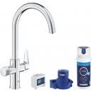 ARDEBO.de GROHE Blue Pure StartCurve Starter Set mit Mini Aktivkohlefilter, C- Auslauf, chrom (30593000)
