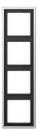 ARDEBO.de Rahmen 4-fach, aluminium, LS 990, Jung AL2984