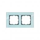 ARDEBO.de Siemens DELTA miro Rahmen 2-fach, Echtmaterial Glas, 161x90mm (5TG1202)