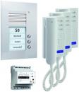 TCS PPU03-EN/02 vorkonfigurierte Türsprechanlage für 3 Wohneinheiten zum Gegensprechen, Unterputz, Türtelefon