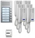TCS PPA06-EN/02 pre:pak Audio-Außenstation, 6 Wohneinheiten, Aufputz, silber/weiß