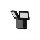 ARDEBO.de Theben theLeda S17-100L BK LED-Strahler Wandmontage außen, 17 Watt, schwarz, 2 LED-Panels, drehbar / schwenkbar, 4000 K (neutralweiß) 1020603