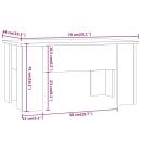 Couchtisch Schwarz 79x49x41 cm Holzwerkstoff
