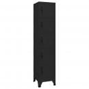 Schließfachschrank Schwarz 38x40x180 cm Stahl