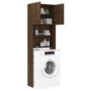 Waschmaschinenschrank Braun Eichen-Optik 64x25,5x190 cm
