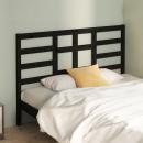 Bett-Kopfteil Schwarz 146x4x104 cm Massivholz Kiefer