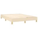 Boxspringbett mit Matratze & LED Creme 140x190 cm Stoff