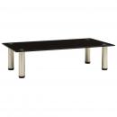 TV-Tisch 60x35x17 cm Schwarz Hartglas