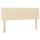 Boxspringbett mit Matratze Creme 140x190 cm Stoff