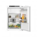 Siemens KI22LVFE0 iQ300 Einbaukühlschrank mit Gefrierfach, Nischenhöhe: 88 cm, 119 L, Flachscharnier, Super Cooling, extrem leise, weiß