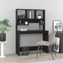 Schreibtisch mit Regal Schwarz 102x45x148 cm Holzwerkstoff