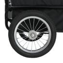 2-in-1 Fahrradanhänger für Hunde und Buggy Grau and Blau