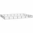 24-tlg. Hundelaufstall Schwarz 100x50cm Stahl Pulverbeschichtet