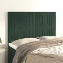 Kopfteile 4 Stk. Dunkelgrün 72x5x78/88 cm Samt