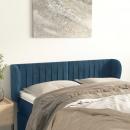 Kopfteil mit Ohren Dunkelblau 147x23x78/88 cm Samt