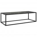 Couchtisch Schwarz mit Schwarzem Glas in Marmor-Optik 120x50x35