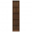 Bücherregal 5 Fächer Braun Eiche 40x24x175 cm Holzwerkstoff