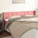 Kopfteil mit Ohren Rosa 203x16x78/88 cm Samt