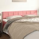 Kopfteile 2 Stk. Rosa 100x5x78/88 cm Samt