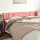 Kopfteil mit Ohren Rosa 203x23x78/88 cm Samt