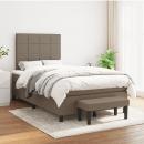 Boxspringbett mit Matratze Taupe 120x200 cm Stoff