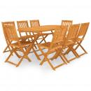 9-tlg. Garten-Essgruppe Klappbar Massivholz Akazie