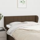 Kopfteil mit Ohren Dunkelbraun 147x23x78/88 cm Stoff