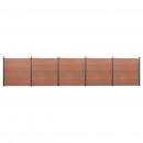 Zaunelement-Set Braun 872x186 cm WPC