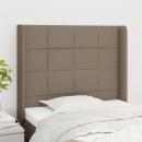 Kopfteil mit Ohren Taupe 83x16x118/128 cm Stoff