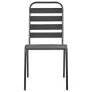 3-tlg. Bistro-Set Stahl Dunkelgrau