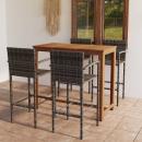 5-tlg. Gartenbar-Set Grau