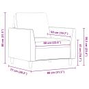 Sessel Cappuccino-Braun 60 cm Kunstleder