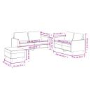 3-tlg. Sofagarnitur mit Kissen Creme Kunstleder