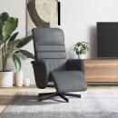 Relaxsessel mit Fußteil Grau Kunstleder