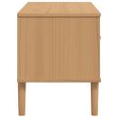 TV-Schrank SENJA Rattan-Optik Braun 106x40x49 cm Kiefernholz