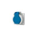 Mennekes Anbaudose SCHUKO, 16A, 2p+E, 230 V, Schraubkontakt, blau/grau (17006)