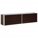 Garten-Hochbeet Verzinkter Stahl 240×40×45 cm Braun