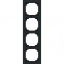 ARDEBO.de Busch-Jaeger 1724-45M Abdeckrahmen, art linear, 4-fach Rahmen, schwarz matt (2CKA001754A4864)
