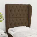 Kopfteil mit Ohren Dunkelbraun 83x23x118/128 cm Stoff