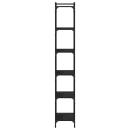 Bücherregal 6 Böden Schwarz 60x30x188 cm Holzwerkstoff